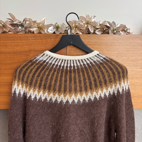 NWT J. Crew Fair Isle cardigan sweater in brushed yarn, Size L - Picture 13 of 16